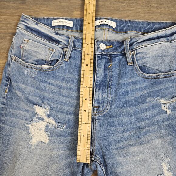 Vigoss Jeans Women's 31 Blue Light Wash Tomboy Boyfriend Jeans Mid Rise Relaxed - Picture 9 of 10